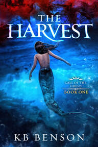 A mermaid swimming in the ocean on the cover of The Harvest